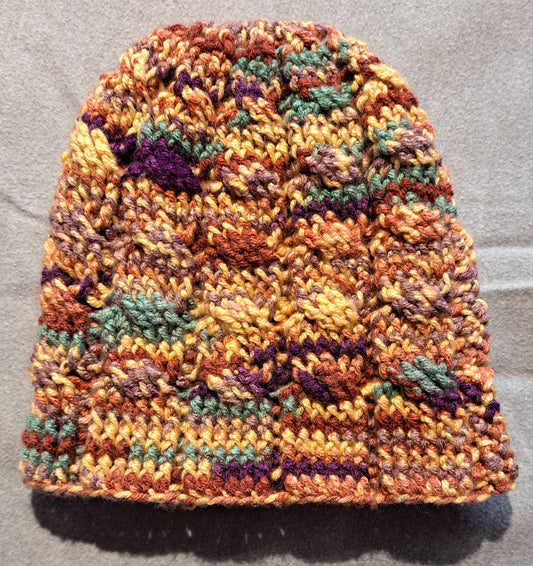 Medow crochet cable beanie hat