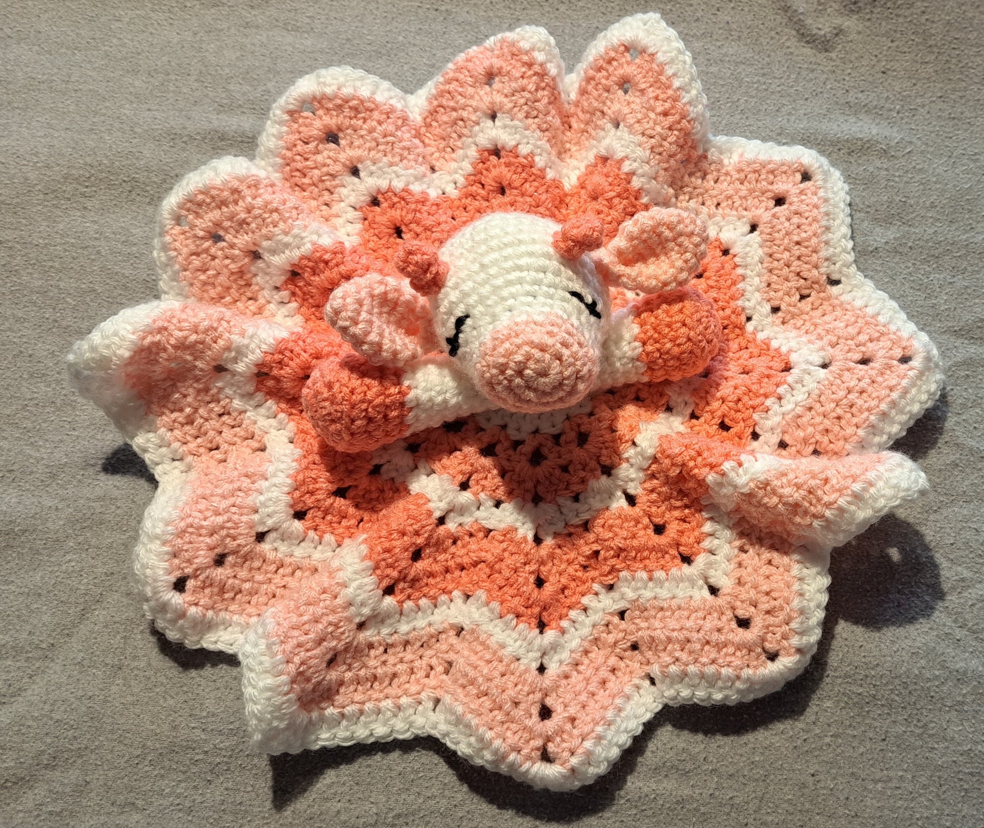 pink crochet cow lovely