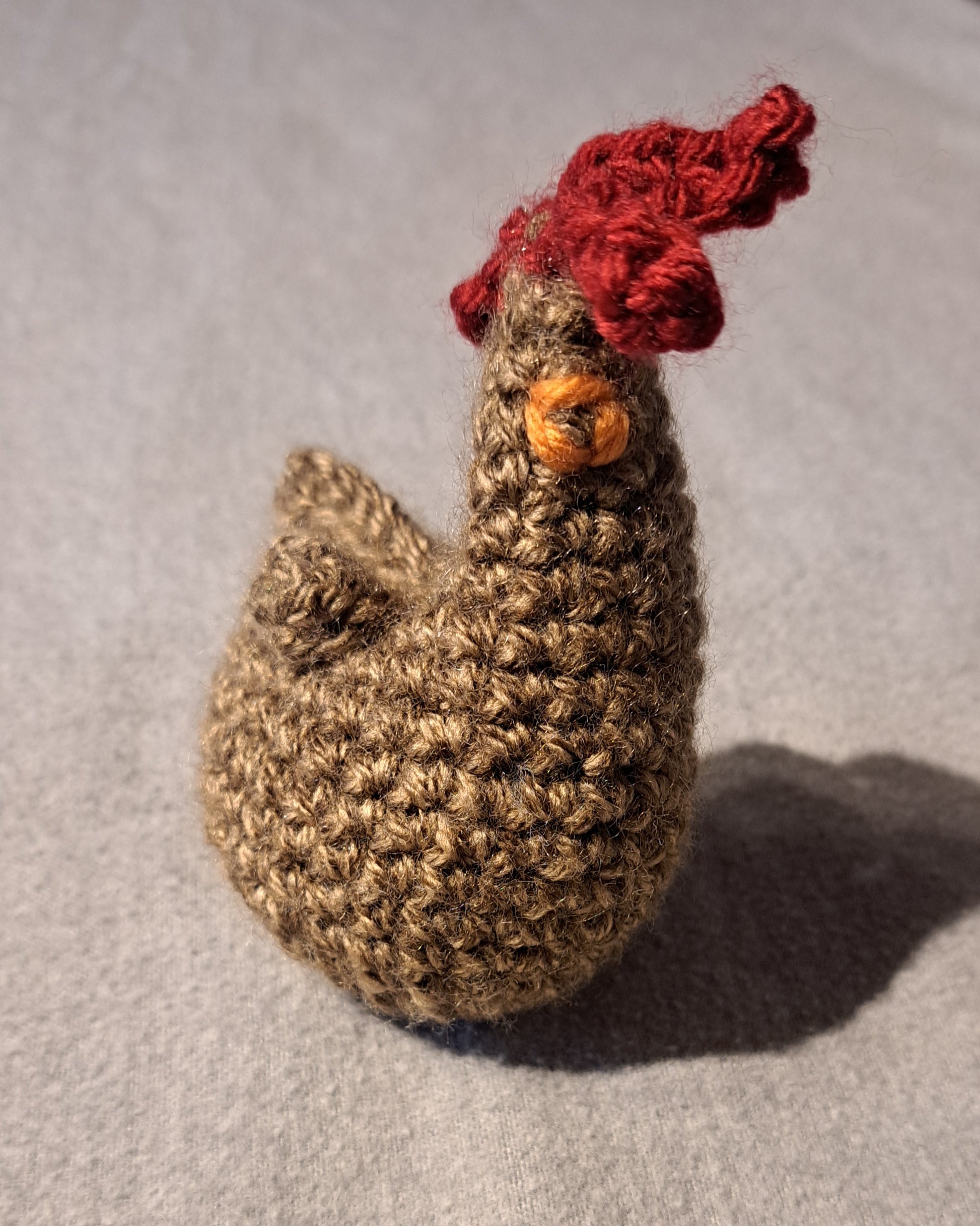 Little Brown Crochet Chicken