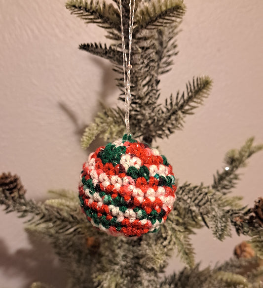 Crochet Christmas Ball Ornament 