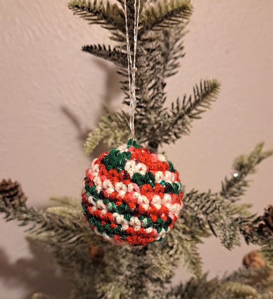 Crochet Christmas Ball Ornament