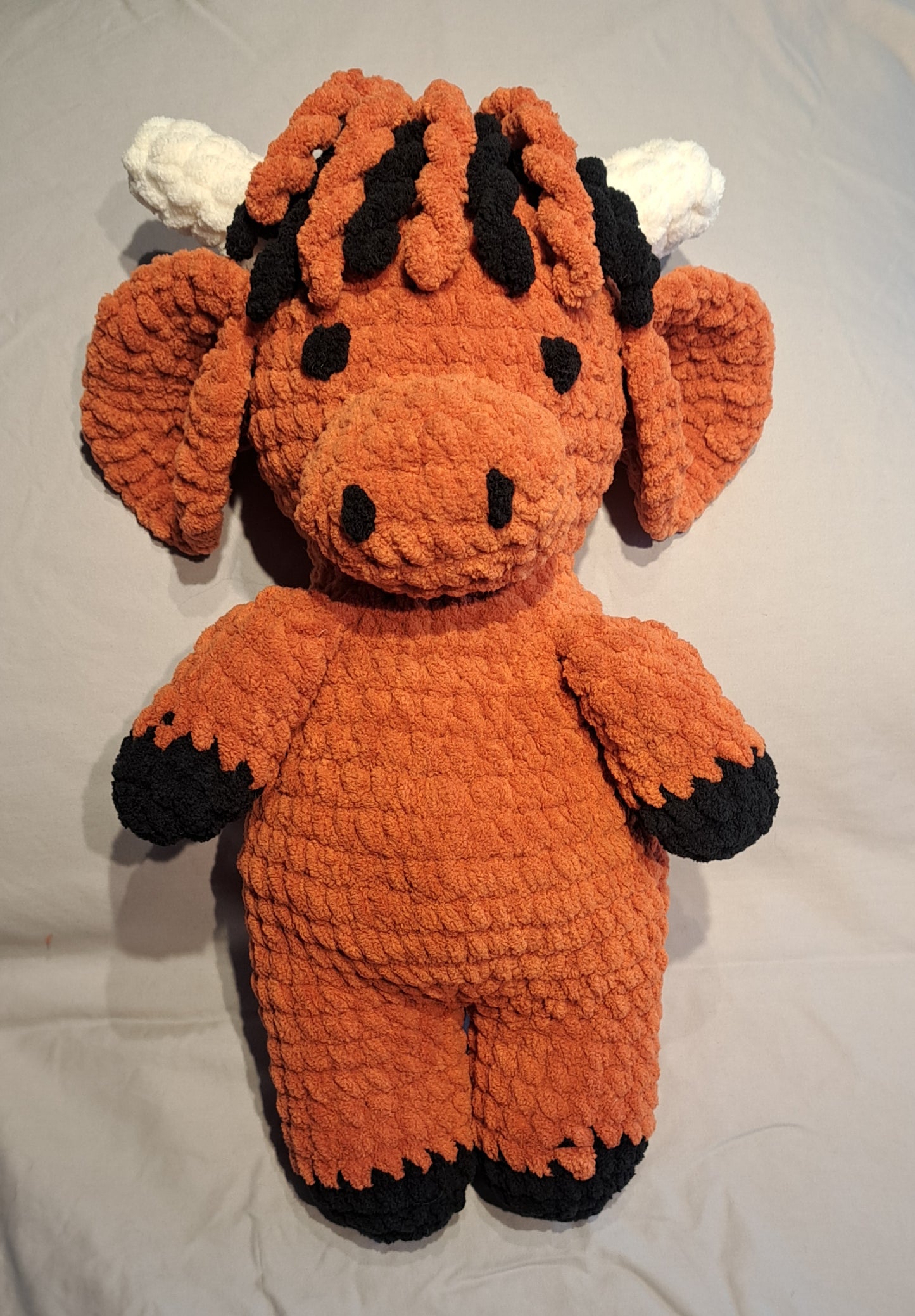 crochet highland cow plushie