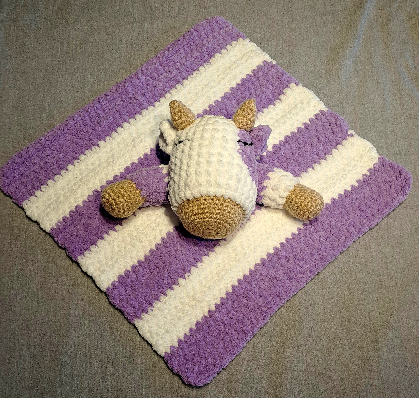 Crochet cow lovey