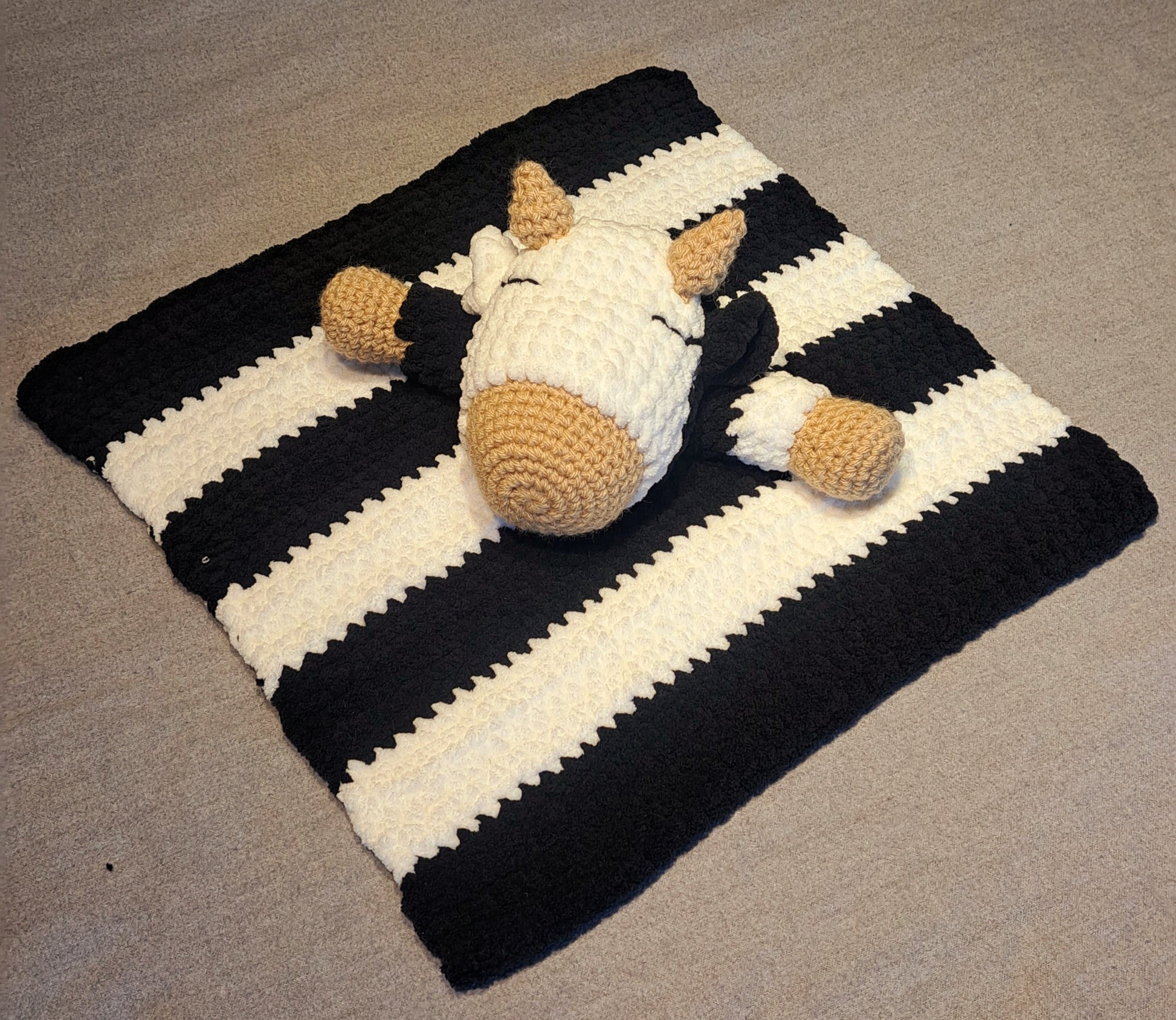 Crochet cow lovey